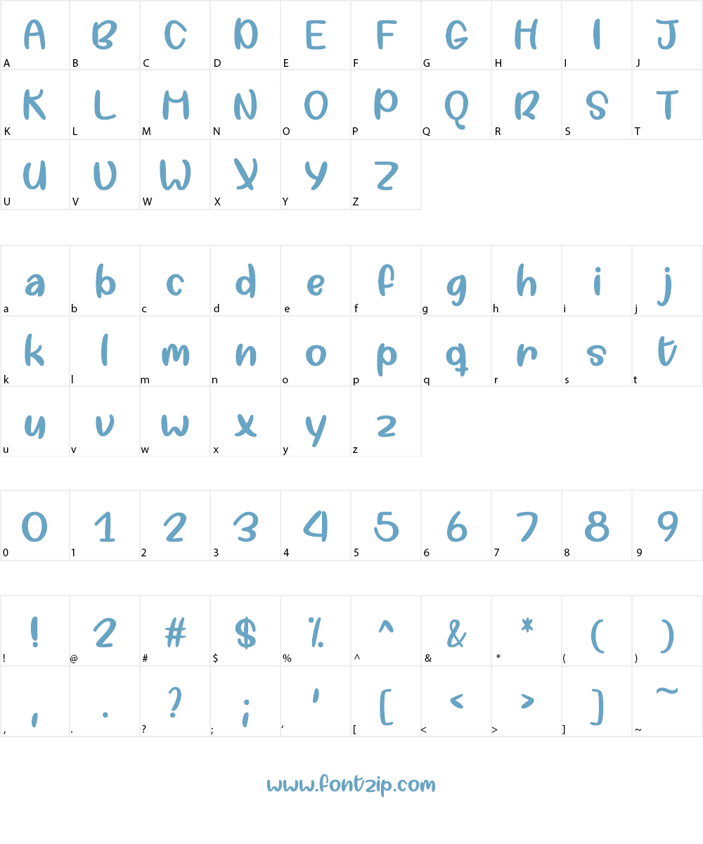My Best Shot Font Character
